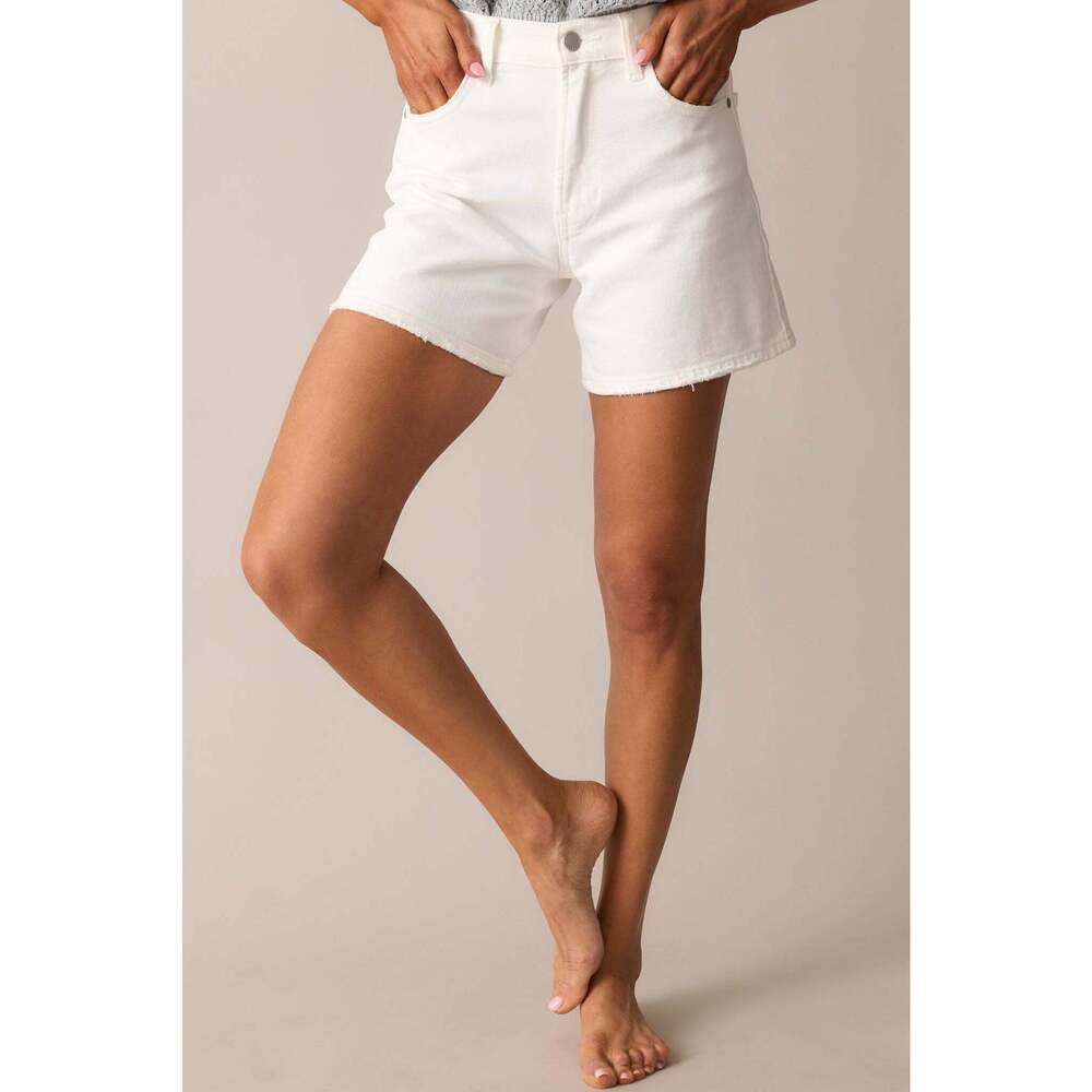 Red Dress Headed To The Market White Denim Shorts Size XSXS / White
